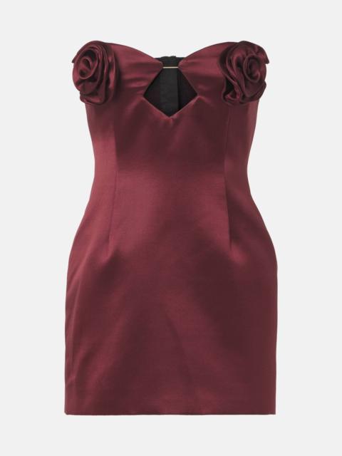 Silk and wool satin corset dress