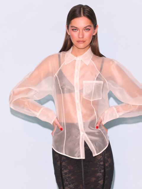 Silk Organza Button Down