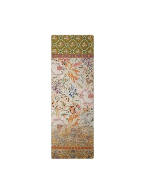 floral-pattern silk scarf