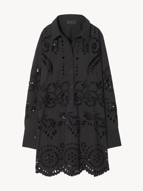 MATHILDE EMBROIDERED POPLIN DRESS
