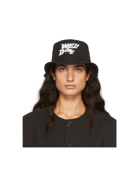 Black Basic Logo Bucket Hat