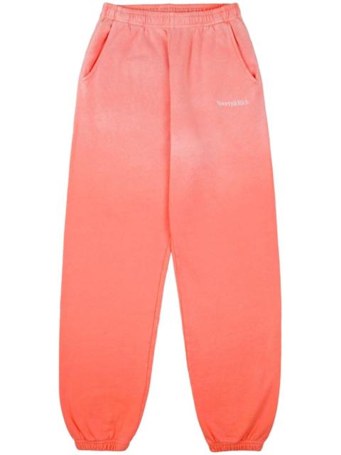 faded straight-leg track pants