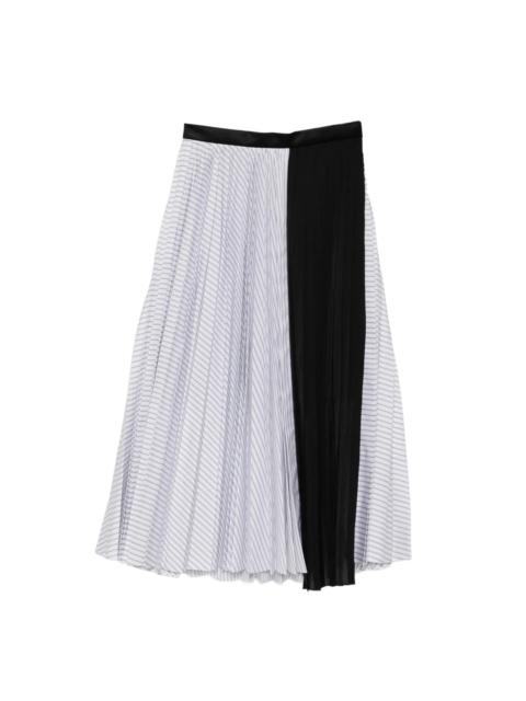 Striped Poplin Skirt