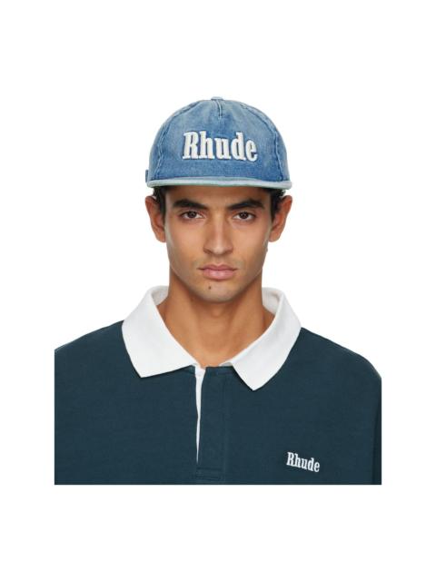 Blue 'Rhude' Logo Denim Cap