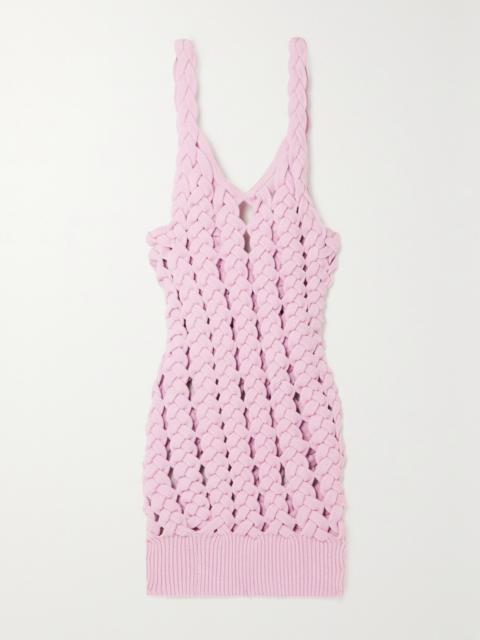 Crochet-knit Mini Dress