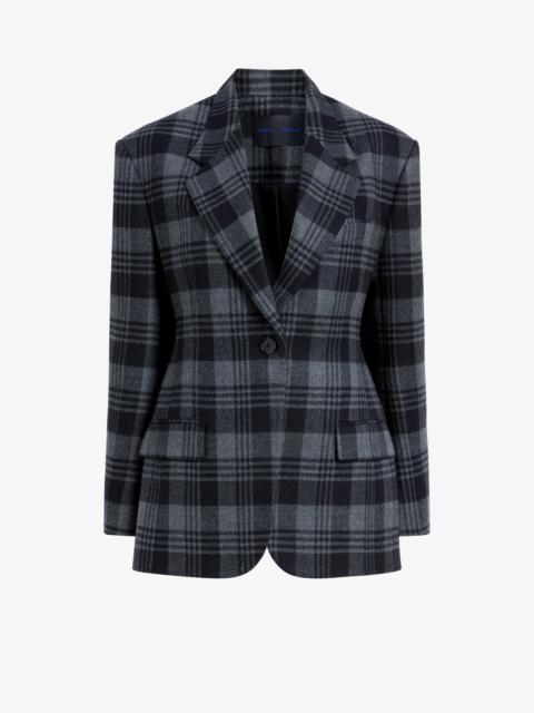 Daria Jacket in Plaid Wool Suiting