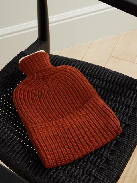 Ribbed Cashmere Hot Water Bottle Cover