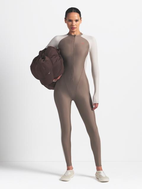 NikeSKIMS Shine Women's Zip-Front Long Bodysuit