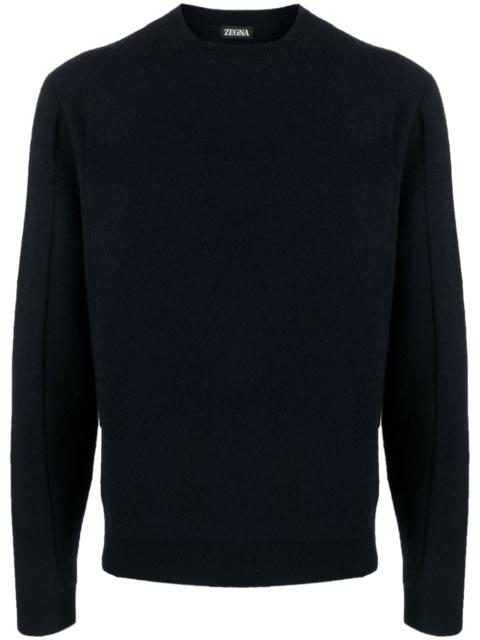 crew-neck wool-cashmere blend jumper
