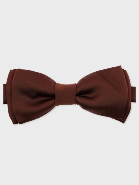 Chocolate Brown Pre-Tied Satin Bow Tie