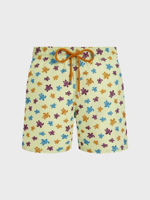 MEN EMBROIDERED SWIM TRUNKS MICRO RONDE DES TORTUES - LIMITED EDITION