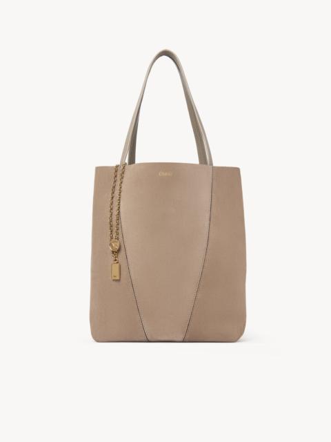 CHLOÉ SPIN TOTE BAG IN SUEDE LEATHER