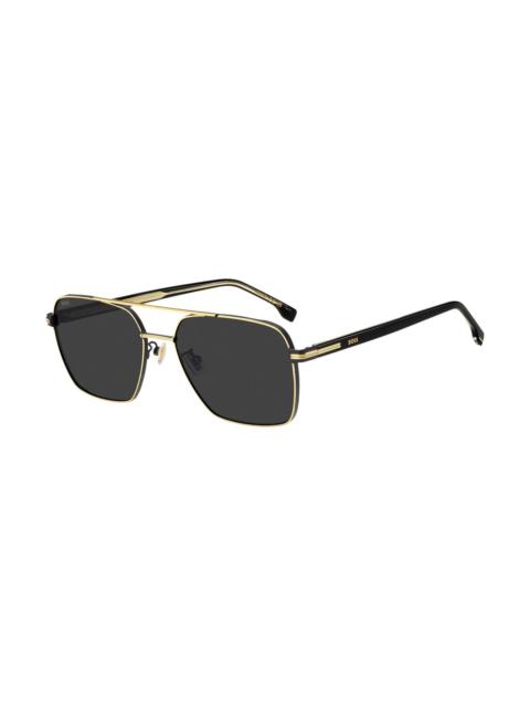 ACETATE-TEMPLE SUNGLASSES WITH DOUBLE BRIDGE