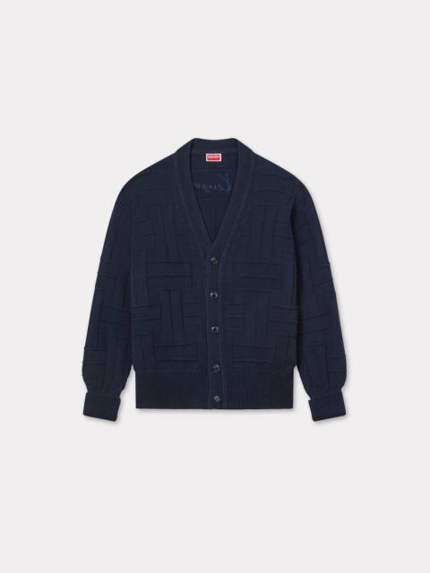 'KENZO Weave' embroidered cardigan in cotton