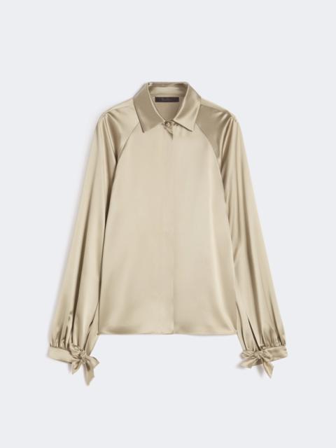 Silk satin shirt - SAND
