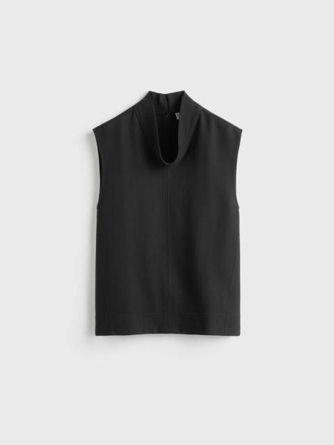 High neck top black
