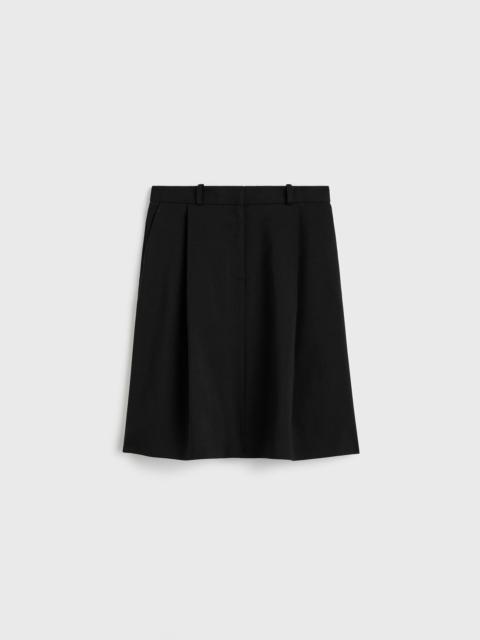 Tailored pleat skirt black
