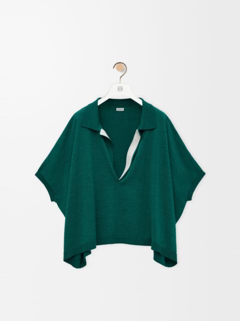 Polo sweater in wool
