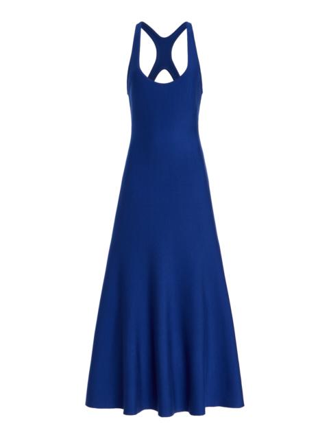 Bastien Silk Racerback Midi Dress blue