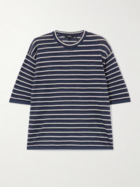 Striped Linen-blend T-shirt