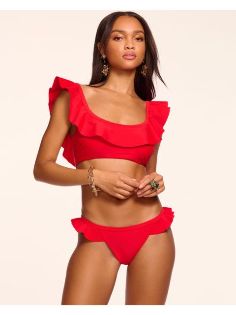 Letty Ruffle Scoop Neck Bikini Top