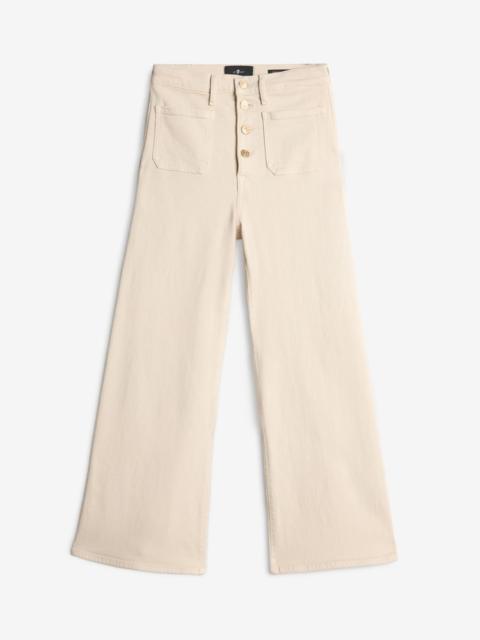 Luxe Vintage Ultra High Rise Cropped Jo in Creme