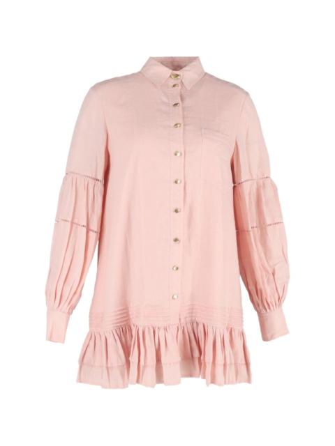 lotus ruffle mini dress