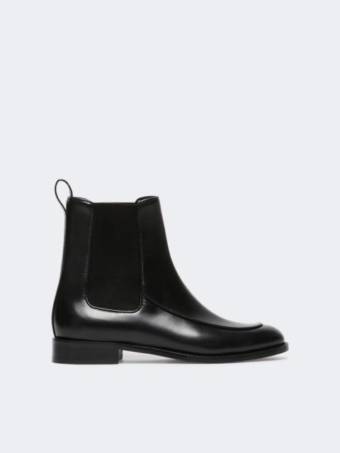 Leather Chelsea ankle boots - BLACK