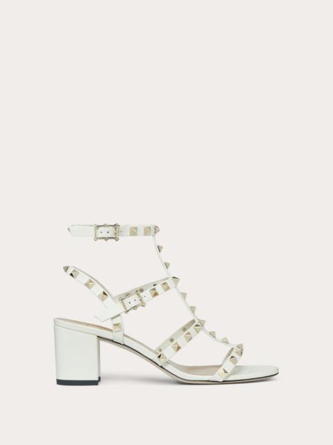 Rockstud Calfskin Ankle Strap Sandal 60 mm