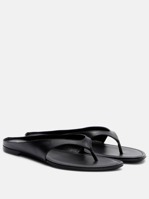 Sun-kissed leather thong sandals