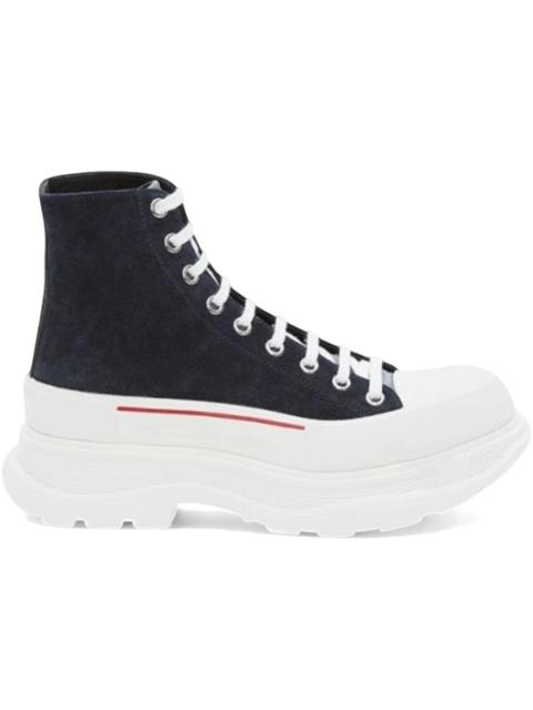 Alexander McQueen Tread Slick Boot Blue Navy