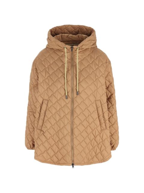 quilted hooded jacket