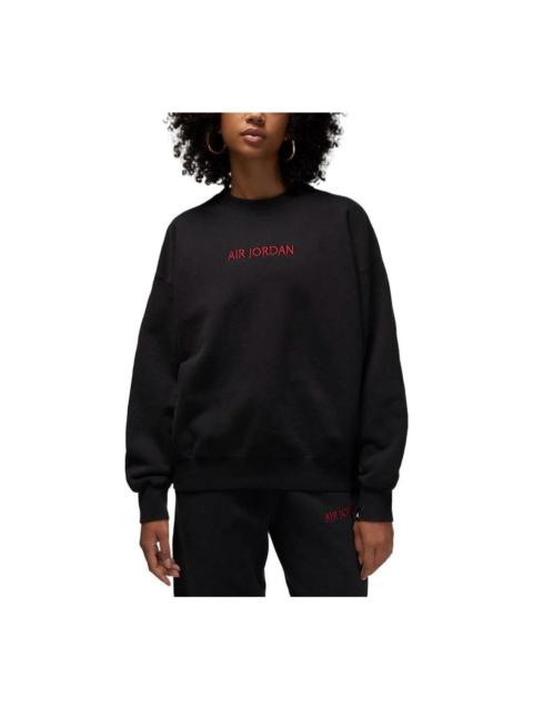 (WMNS) Air Jordan Worldmark Crewneck Sweatshirt 'Black' DV6470-010