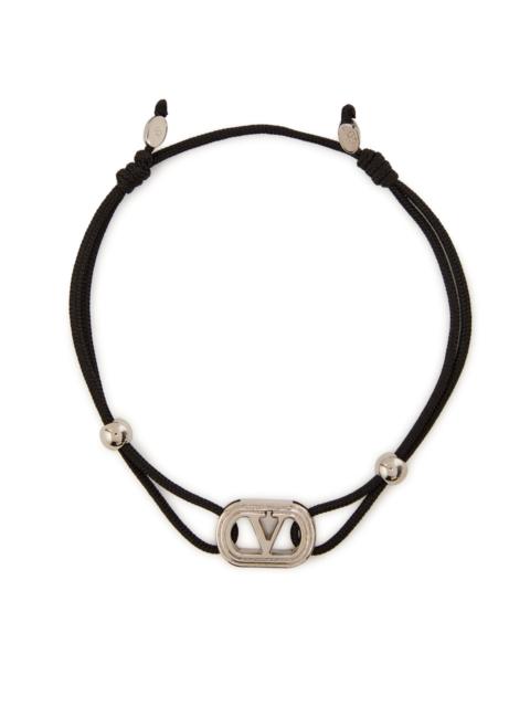 Valentino Garavani Vlogo Plaque Cord Bracelet