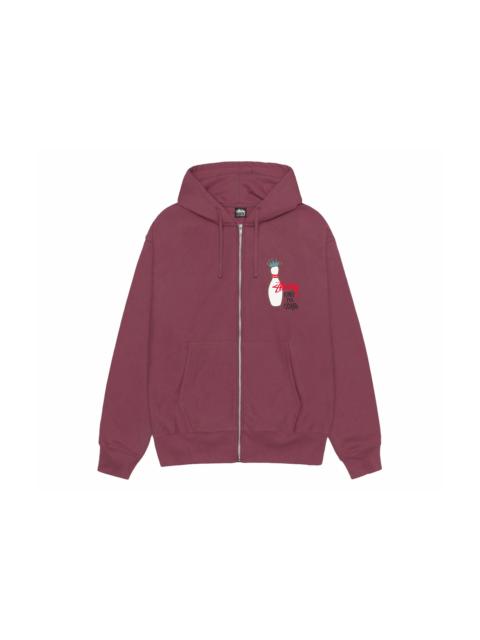 Stussy Kingpin Zip Hoodie Oxblood