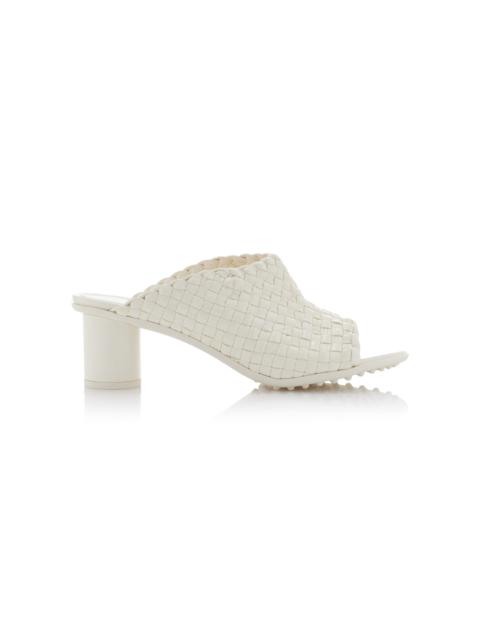 Atomic Intrecciato Leather Mules white