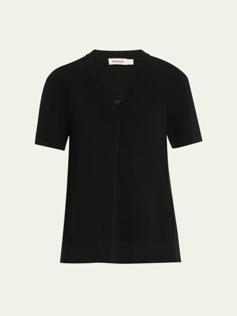 Guthrie V-Neck Pleated Tunic Top
