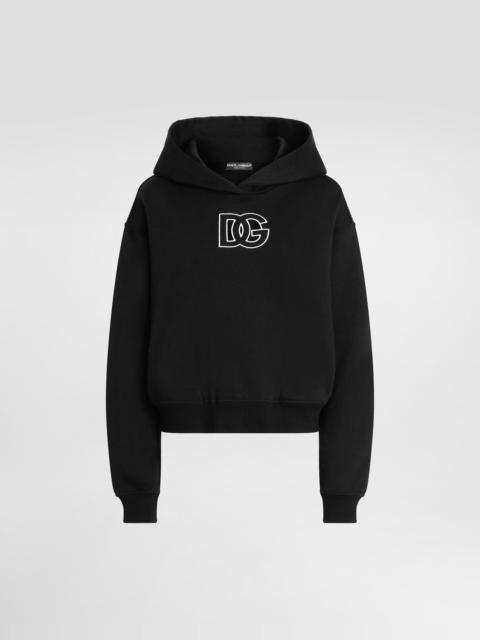 Cotton sweatshirt with DG embroidery