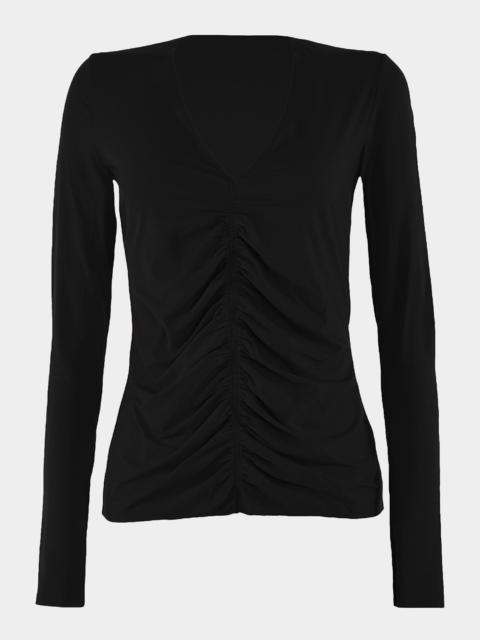 Pure Ruched Long-Sleeve Top