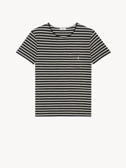 striped monogram t-shirt in jersey