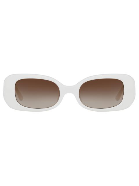 LOLA RECTANGULAR SUNGLASSES IN WHITE