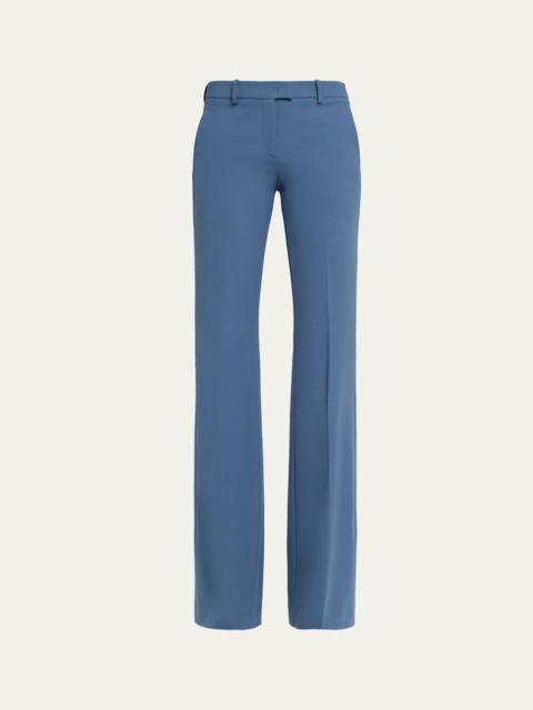 Haylee Flare-Leg Stretch Wool Trousers
