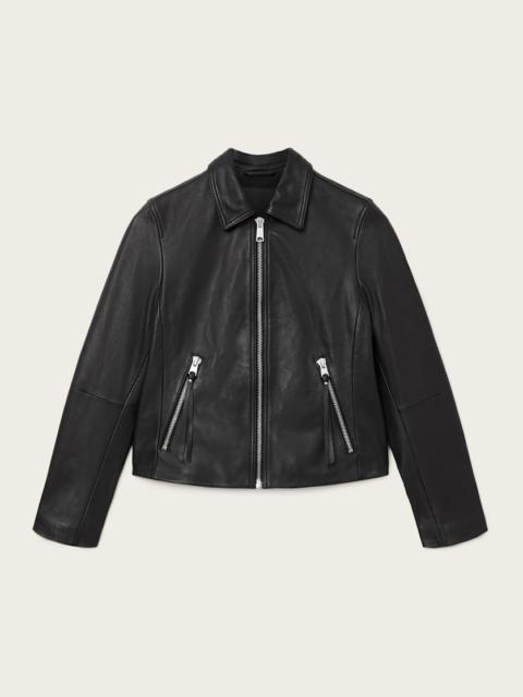 DANBURY LEATHER BIKER JACKET