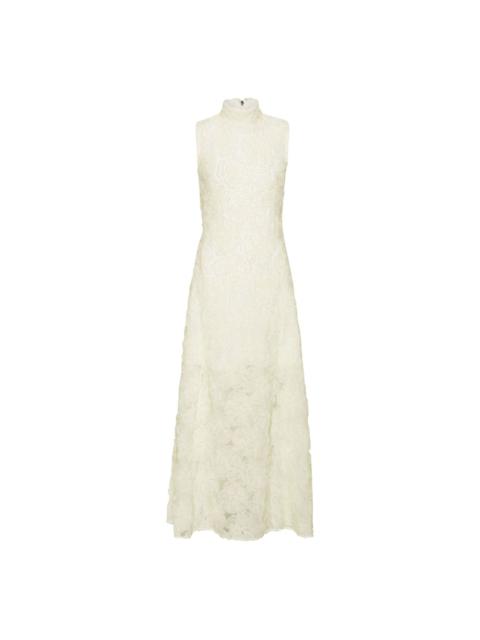 floral-embroidered maxi dress