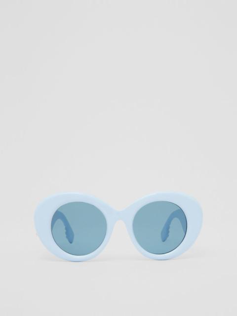 Monogram Motif Oversized Round Frame Sunglasses