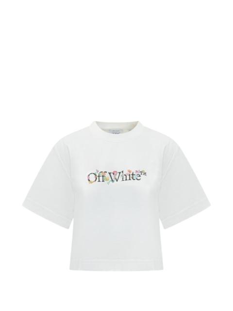 glowing flower crop T-shirt