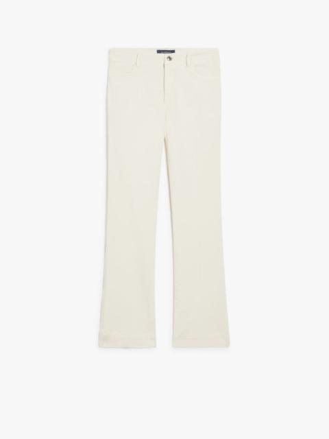 Perfect-fit five-pocket mini flare trousers