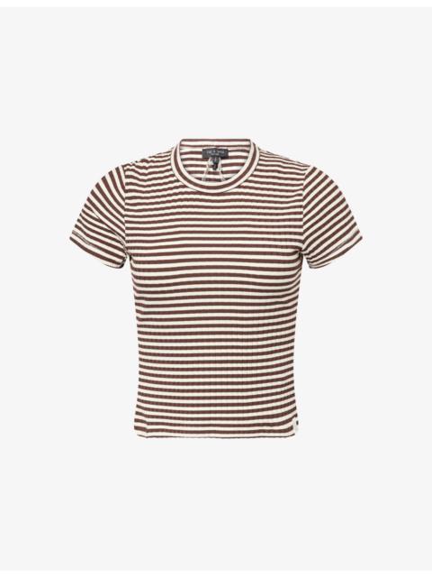 Luca Striped Stretch-Woven T-Shirt