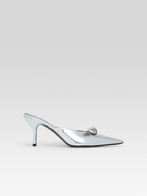 FRANCESCA LEATHER KITTEN MULE