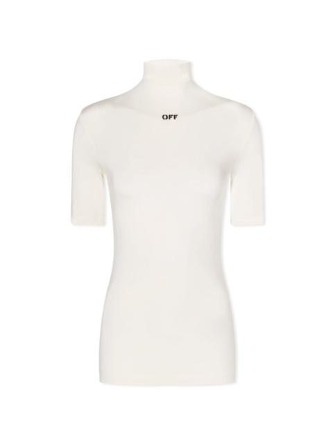 Off-White Off Stamp Logo Turtle Neck Top